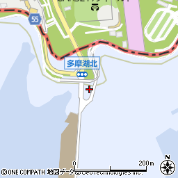 東京都東大和市多摩湖周辺の地図