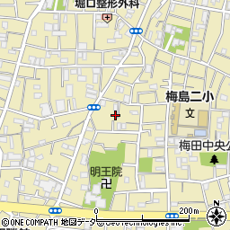 東京都足立区梅田4丁目12周辺の地図