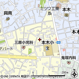 東京都足立区本木北町8周辺の地図