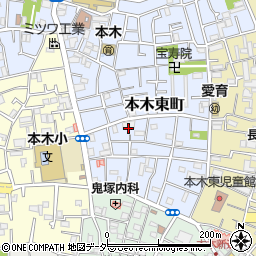 東京都足立区本木東町7周辺の地図