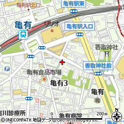 ソフトバンクショップ亀有店周辺の地図