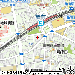 セブンイレブン葛飾亀有駅南口店周辺の地図