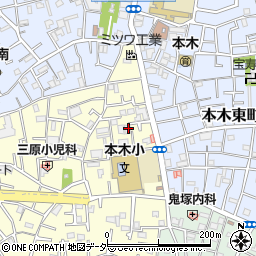東京都足立区本木北町9周辺の地図