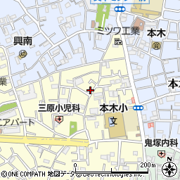 東京都足立区本木北町13-15周辺の地図