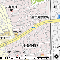 東京都北区十条仲原周辺の地図
