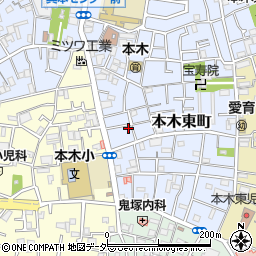 東京都足立区本木東町15周辺の地図