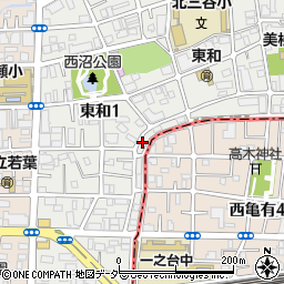 三菱地所パークス東和１丁目第２駐車場周辺の地図