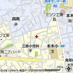 東京都足立区本木北町周辺の地図