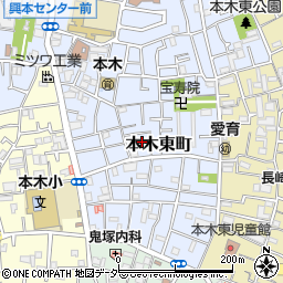 東京都足立区本木東町14周辺の地図