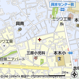 東京都足立区本木北町12-6周辺の地図