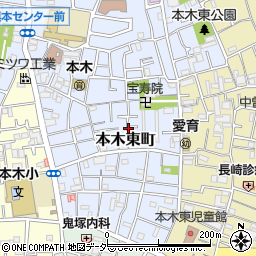 東京都足立区本木東町周辺の地図