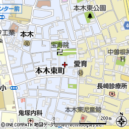 東京都足立区本木東町13周辺の地図