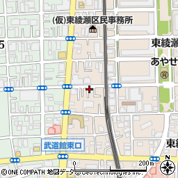 リパーク東綾瀬１丁目駐車場周辺の地図