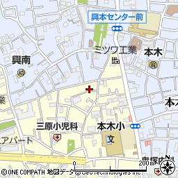 東京都足立区本木北町12-2周辺の地図