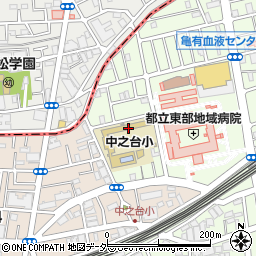 葛飾区立中之台小学校周辺の地図