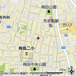 東京都足立区梅田6丁目15周辺の地図