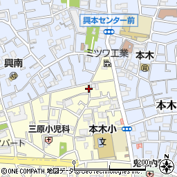 東京都足立区本木北町12-22周辺の地図