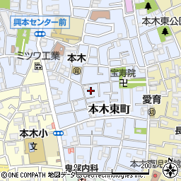 東京都足立区本木東町20周辺の地図