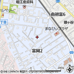 千葉県鎌ケ谷市富岡周辺の地図