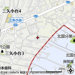 千葉県松戸市三矢小台4丁目5周辺の地図