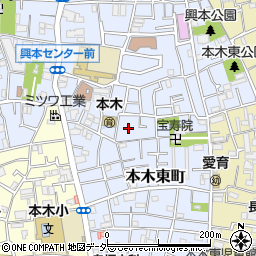 東京都足立区本木東町23周辺の地図