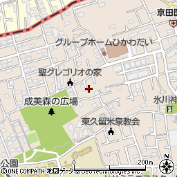東京都東久留米市氷川台周辺の地図