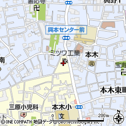 東京都足立区本木北町11-14周辺の地図