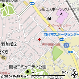 東京都羽村市羽加美1丁目35-16周辺の地図