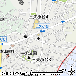 千葉県松戸市三矢小台周辺の地図