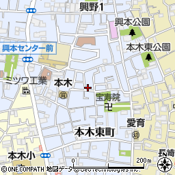東京都足立区本木東町25-2周辺の地図