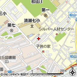 東京都清瀬市松山3丁目11周辺の地図