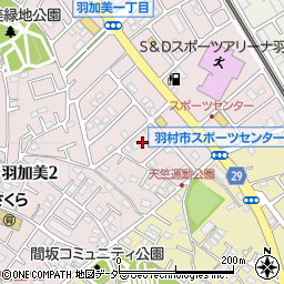 東京都羽村市羽加美1丁目35周辺の地図