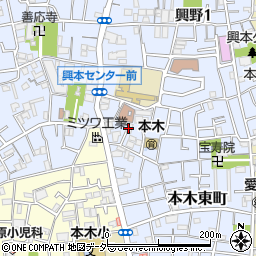 東京都足立区本木東町17周辺の地図