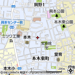 東京都足立区本木東町25-3周辺の地図