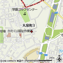 東京都練馬区大泉町3丁目周辺の地図