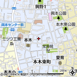 東京都足立区本木東町25-4周辺の地図
