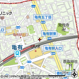 亀有駅前パーク駐車場周辺の地図