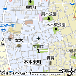 東京都足立区本木東町26周辺の地図