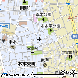 東京都足立区本木東町28周辺の地図