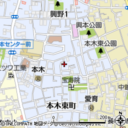 東京都足立区本木東町26-9周辺の地図