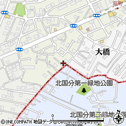 千葉県松戸市二十世紀が丘萩町368周辺の地図