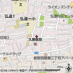 都営弘道二丁目第二－１号棟周辺の地図