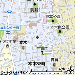 東京都足立区本木東町25-9周辺の地図
