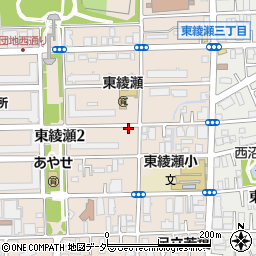 東京都足立区東綾瀬2丁目周辺の地図