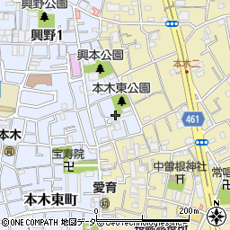 東京都足立区本木東町29周辺の地図
