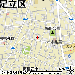 東京都足立区梅田6丁目22周辺の地図