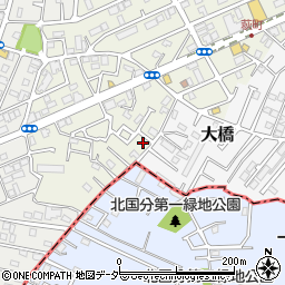 千葉県松戸市二十世紀が丘萩町358周辺の地図