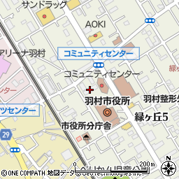 羽村市役所　子ども家庭支援センター周辺の地図