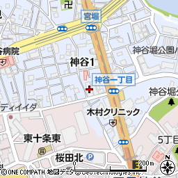 クリーニングショップ共栄神谷店周辺の地図