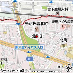 東京都練馬区北町3丁目周辺の地図